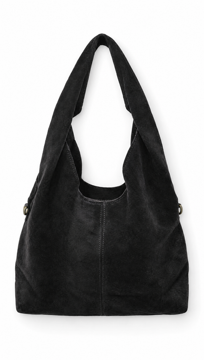 Shopper Mia in Schwarz – Flatlay