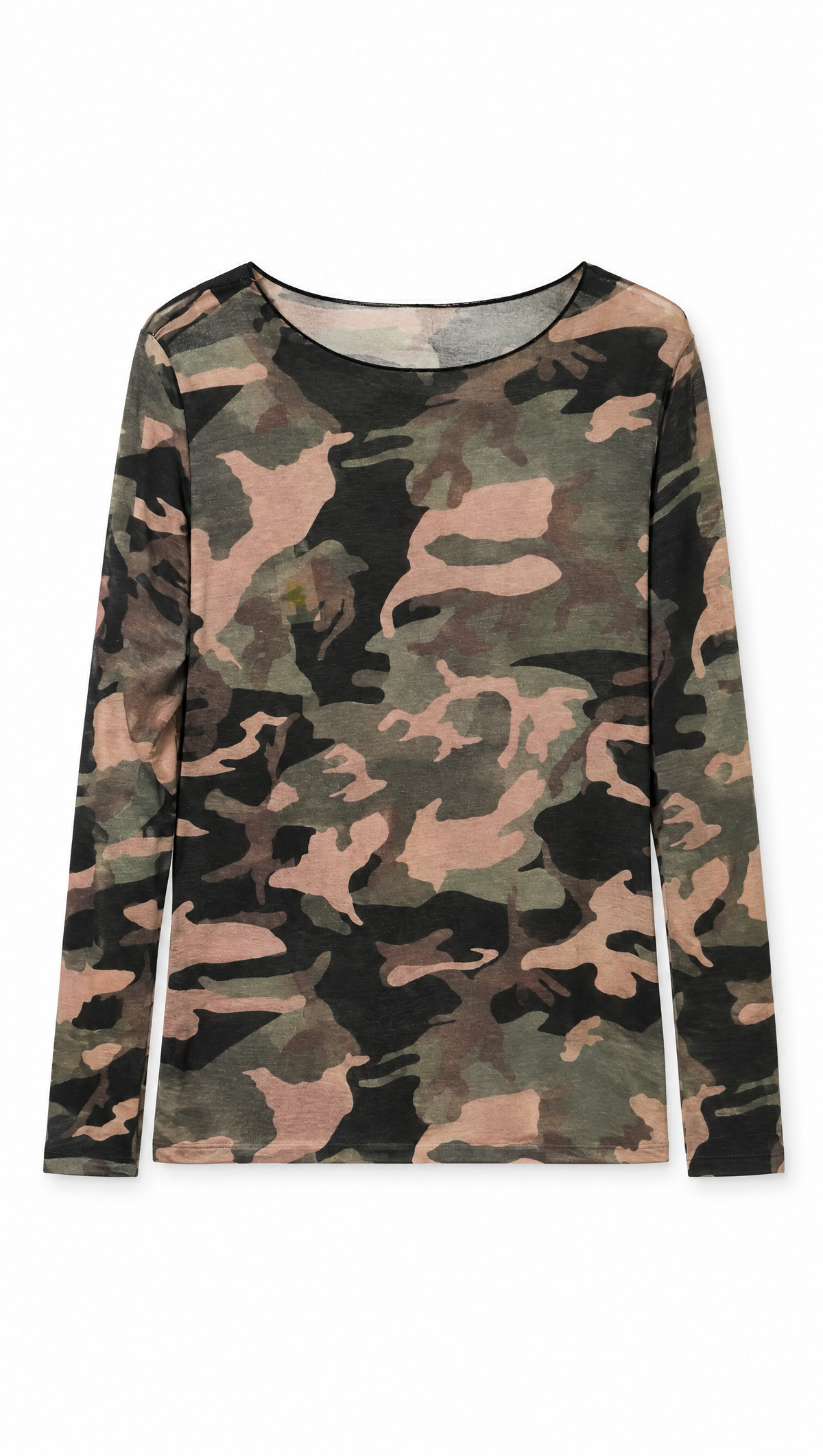 Longsleeve „Lotta“ in Camouflage – Flatlay